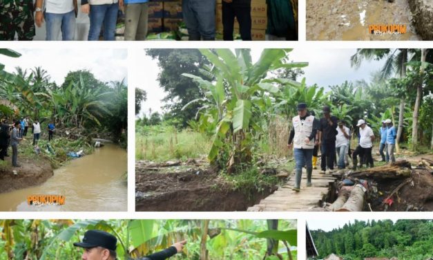 Bupati Dendi Ramadhona Tinjau Warga Terdampak Banjir di Desa Sukajaya Lempasing Teluk Pandan